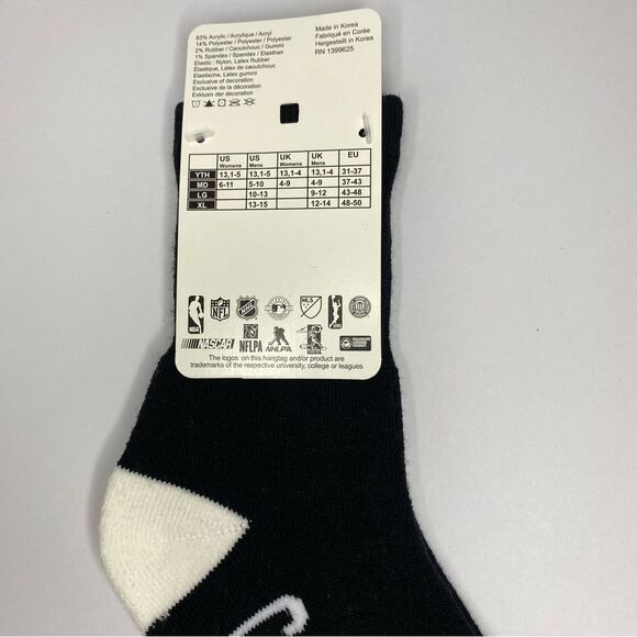 For Bare Feet Black White Montreal Canadiens Icy Hockey Socks L 10-13 - Picture 7 of 8